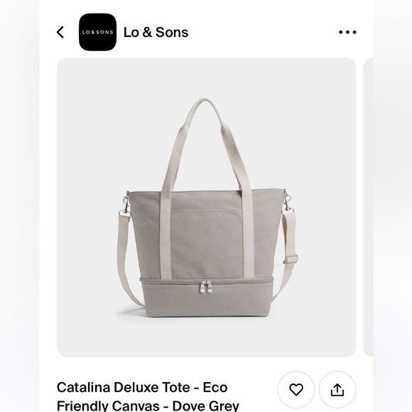 NEW Lo & Sons canvas diaper bag